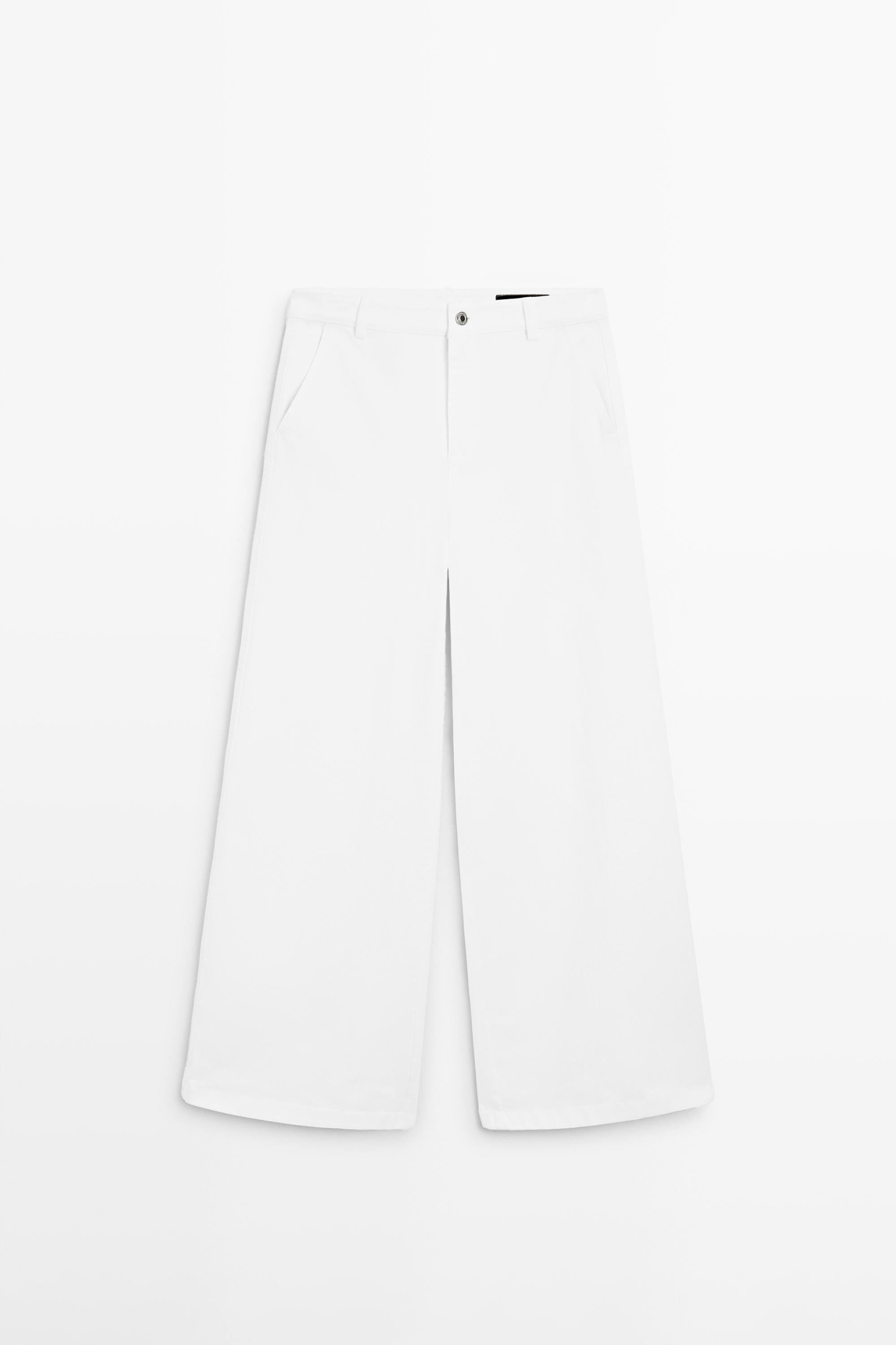 High-waist palazzo jeans
